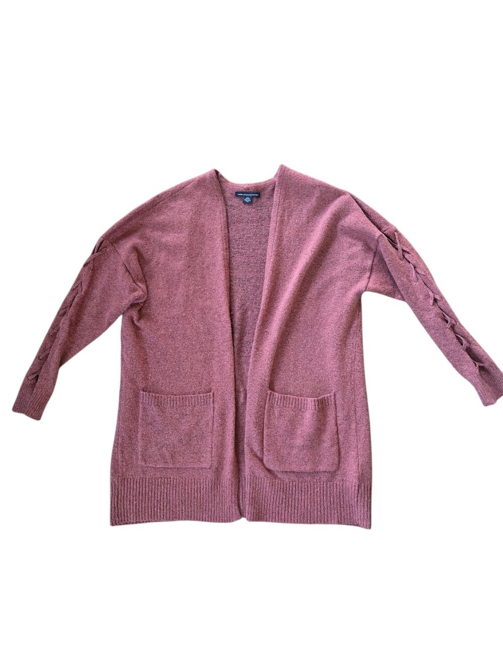 American Eagle Cardigan With Lace Up Sleeves